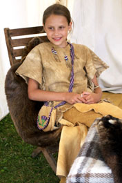 girl in buckskins