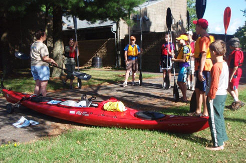 kayak class at Goddard State Park