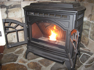 Quadra-Fire stove at Environmental Learning Center